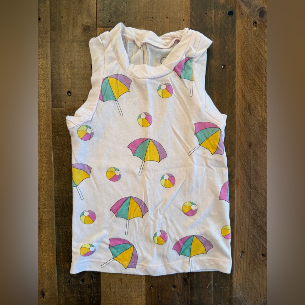 Chaser - Beach Balls & Umbrellas Girls Tank Top - Size: 5